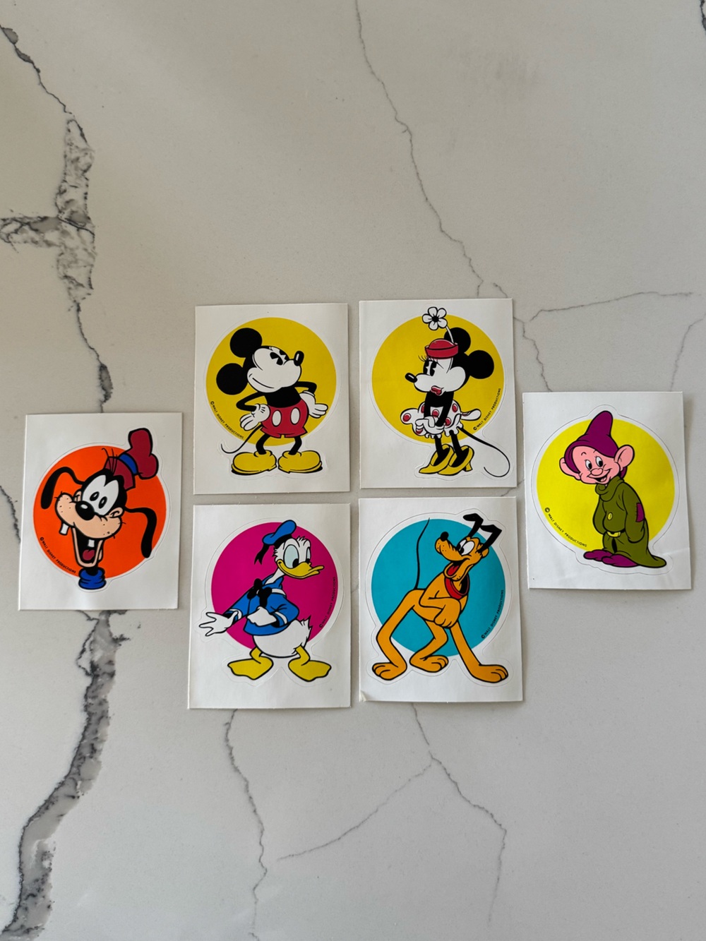 Vintage Disney Classic Characters Sticker Set